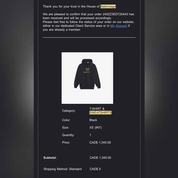 Balenciaga Rainbow BB Hoodie XS - Picture 7 of 7